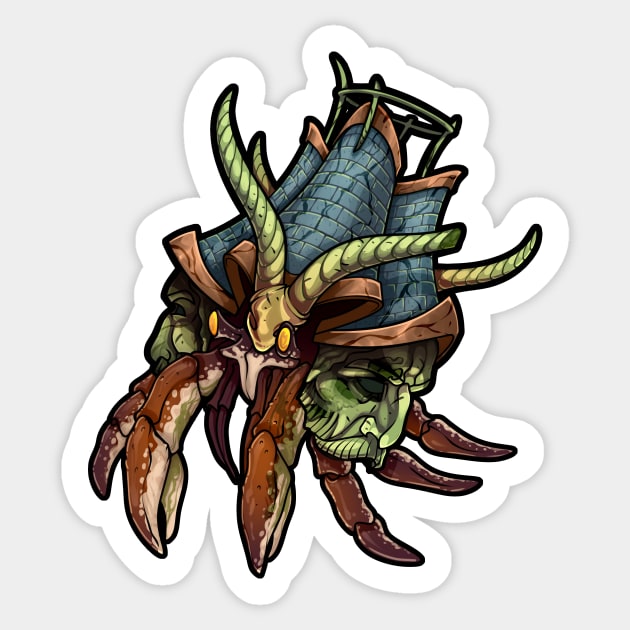 Petrochirus diogenes Sticker by Nightgrowler